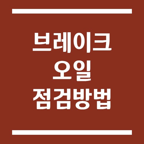 Read more about the article 브레이크오일 점검 방법
