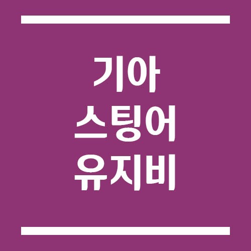 Read more about the article 스팅어 유지비(2.5 터보와 3.3 터보)