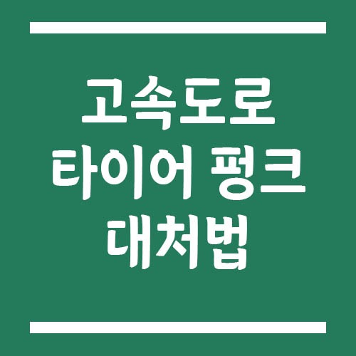 Read more about the article 고속도로에서 타이어 펑크 시 대처법, 급브레이크보다 중요한 5가지