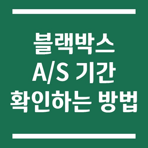 Read more about the article 블랙박스 A/S 기간 확인하는 방법