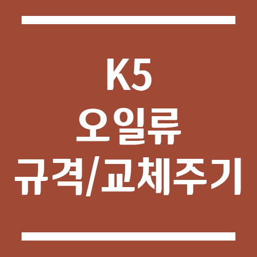 Read more about the article 기아 K5 엔진 오일과 브레이크 오일의 규격, 수량, 교체 주기