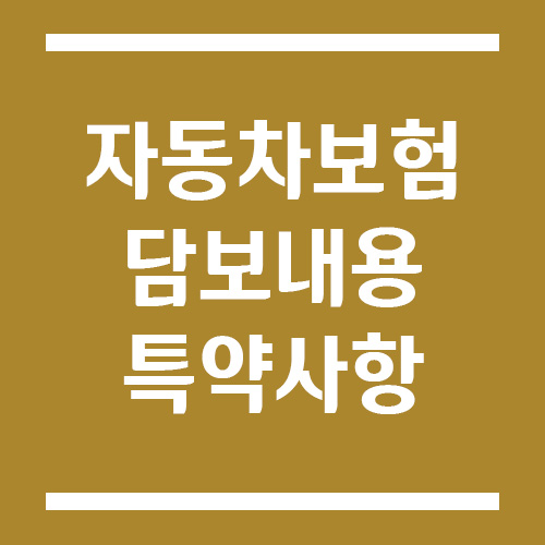 Read more about the article 자동차보험 담보 내용과 특약 사항