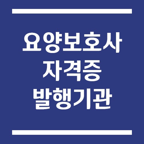 요양보호사 자격증 발행 기관