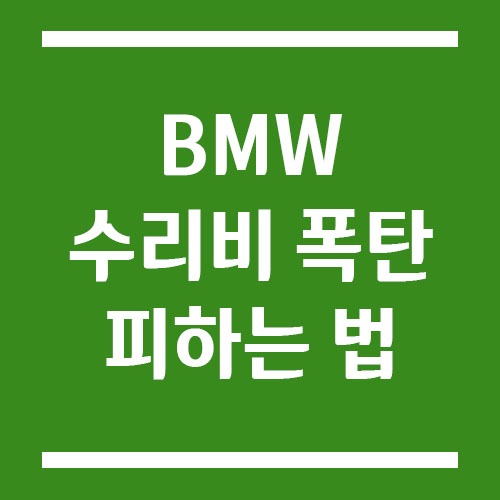 Read more about the article BMW 수리비 폭탄 피하는 법