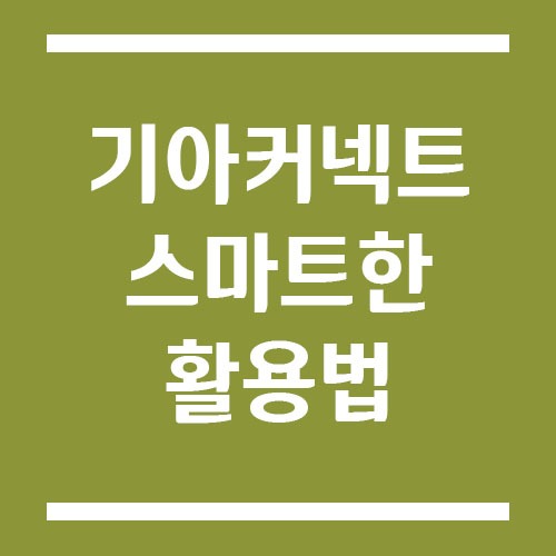 Read more about the article 기아 커넥트 스마트한 활용법