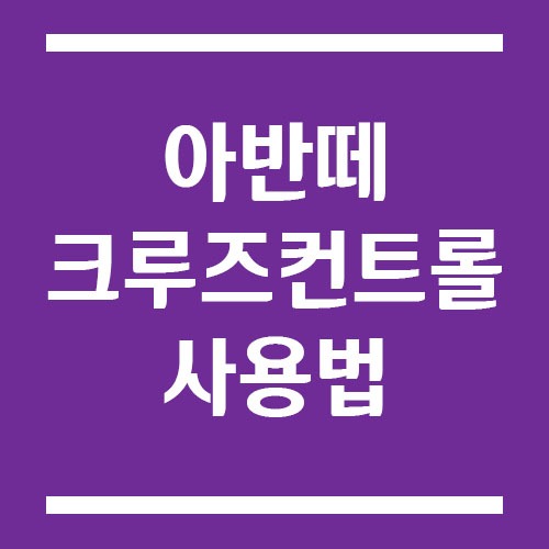 Read more about the article 아반떼 크루즈 컨트롤 사용법 알기 쉽게 정리!