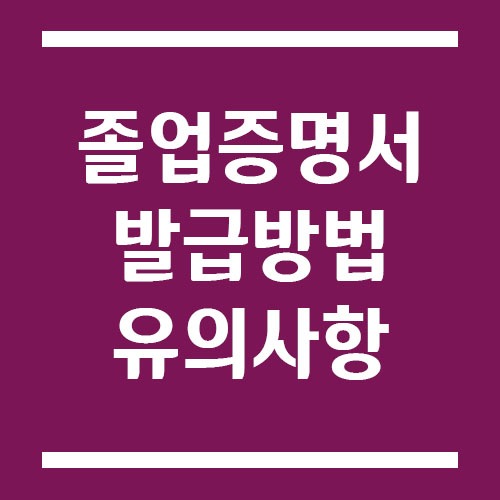 Read more about the article 졸업증명서 발급 방법 및 유의사항