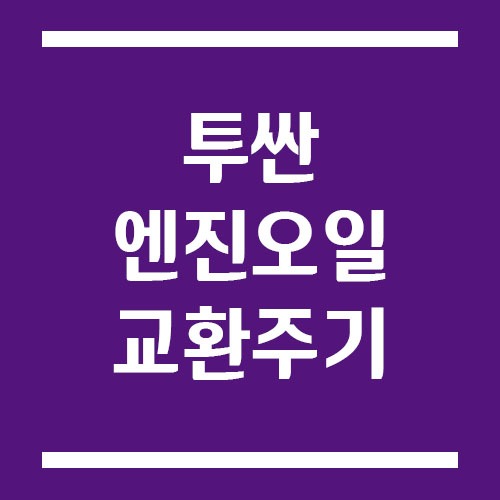 Read more about the article 투싼 엔진오일 교환 주기 및 예상 교체 비용