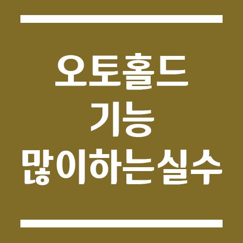Read more about the article 오토홀드 기능 처음 사용할 때 많이 하는 실수 및 주의점