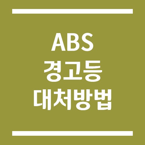 Read more about the article ABS 경고등이 켜졌을 때 대처 방법, 안전하게 대응하자!