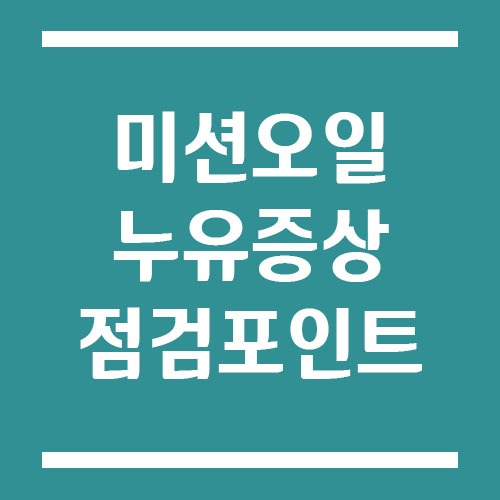 Read more about the article 미션 오일 누유 증상과 점검 포인트 | 변속 충격·오일 자국 등