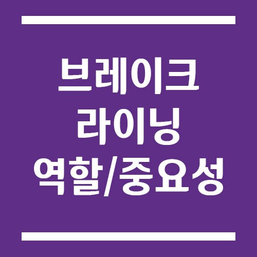 브레이크 라이닝 역할과 중요성