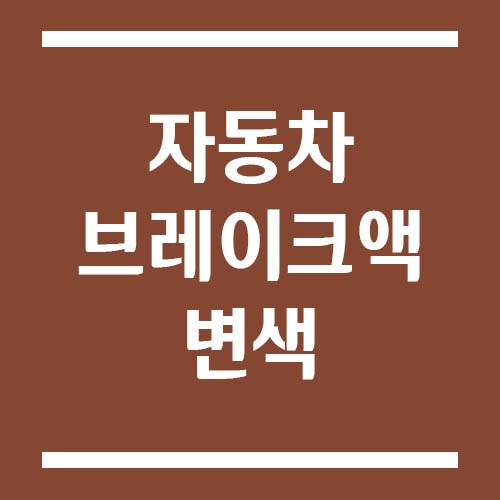 Read more about the article 자동차 브레이크액 왜 변색될까? 색이 어두워지는 이유와 해결 방법