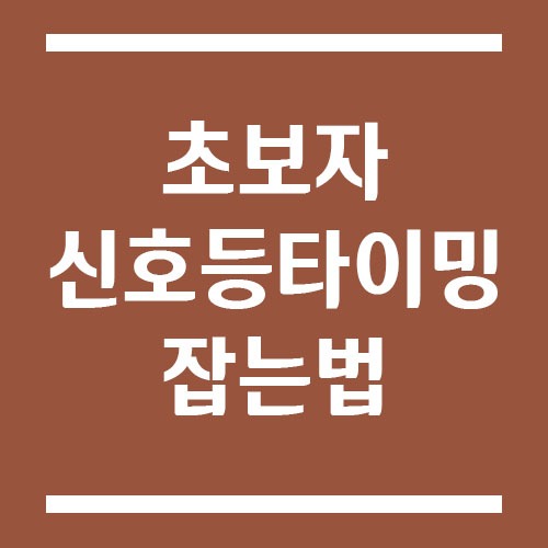 Read more about the article 초보자가 알아야 할 신호등 타이밍 잡는 법