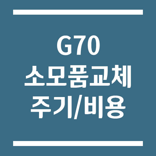 Read more about the article G70 소모품 교체주기 및 비용, 엔진오일부터 타이어까지