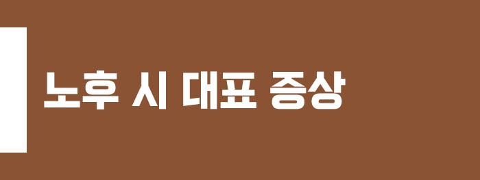 노후 시 대표 증상