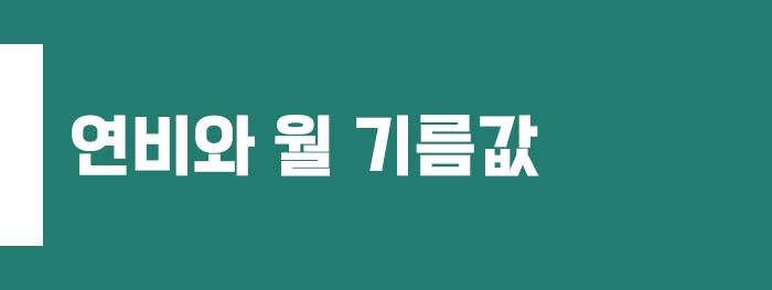 연비와 월 기름값