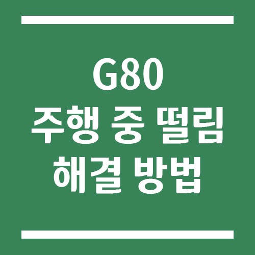 Read more about the article G80 주행 중 떨림 원인 및 해결 방법