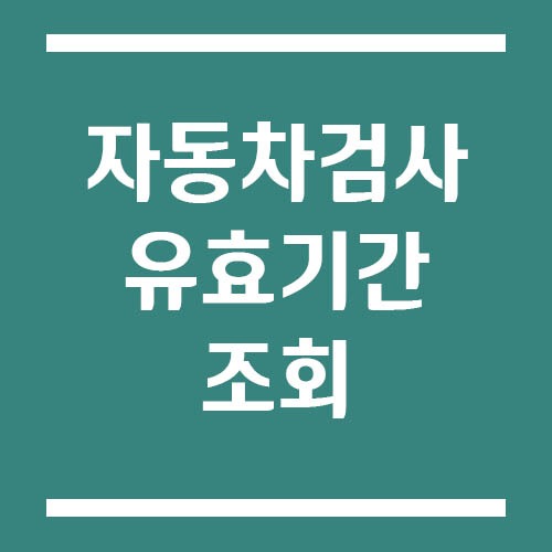 Read more about the article 자동차 검사 유효기간 조회 방법