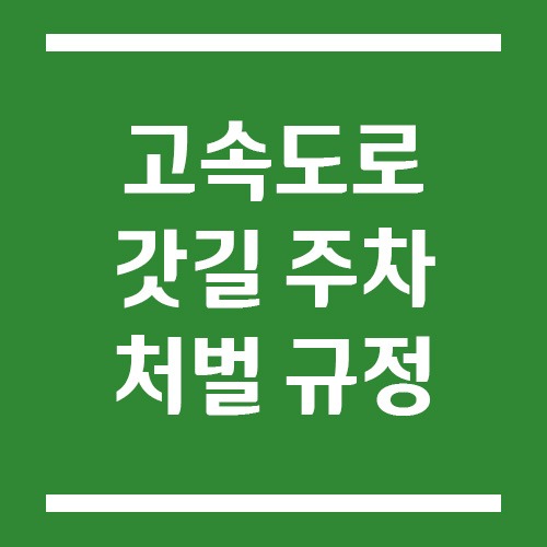 Read more about the article 고속도로 갓길 주차 벌금 및 예외 규정