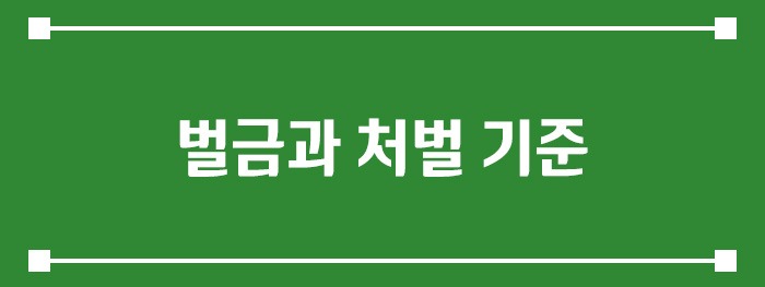 벌금과 처벌 기준