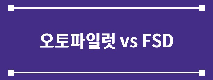 오토파일럿 vs FSD