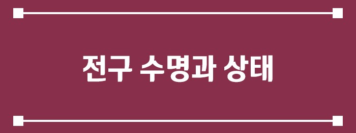 전구 수명과 상태