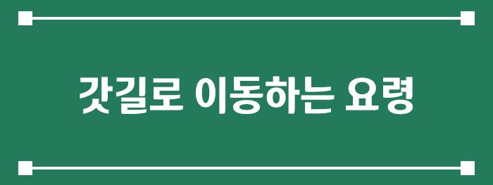 갓길로 이동하는 요령