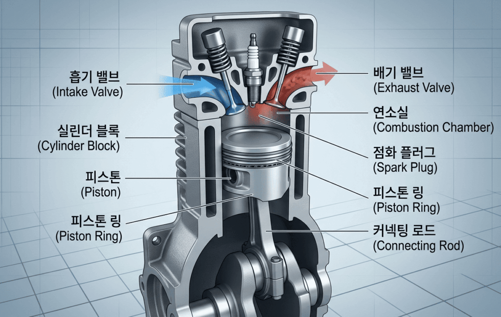 실린더를 구성하는 주요 부품