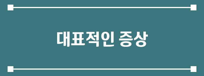 대표적인 증상
