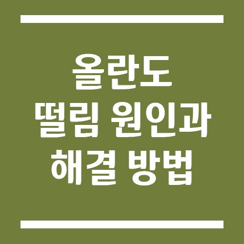 Read more about the article 올란도 주행 중 떨림 원인과 해결 방법 정리