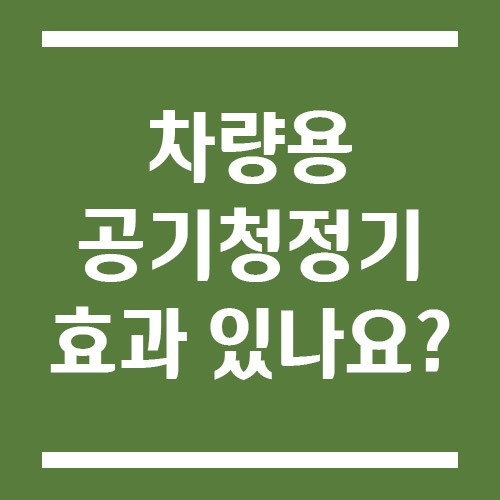 Read more about the article 차량용 공기청정기 정말 효과 있나요?