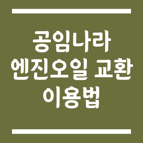 Read more about the article 공임나라 이용법: 엔진오일 직접 사서 교환하는 비용 절약 팁