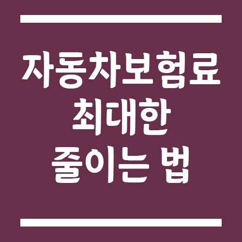 Read more about the article 생애 첫 자동차보험료 최대한 줄이는 법