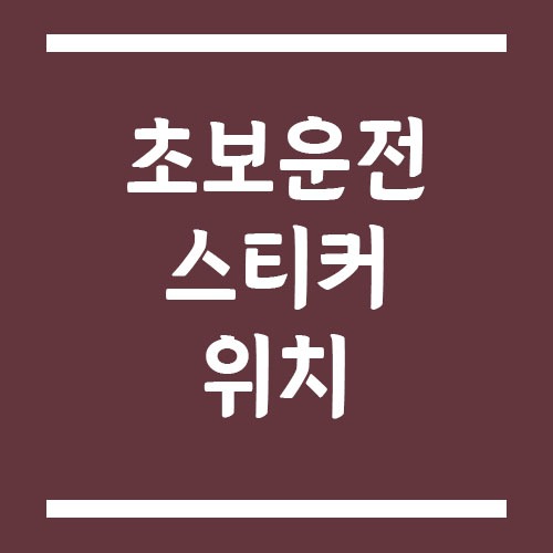 Read more about the article 초보운전 스티커, 어디에 붙여야 가장 효과적일까?